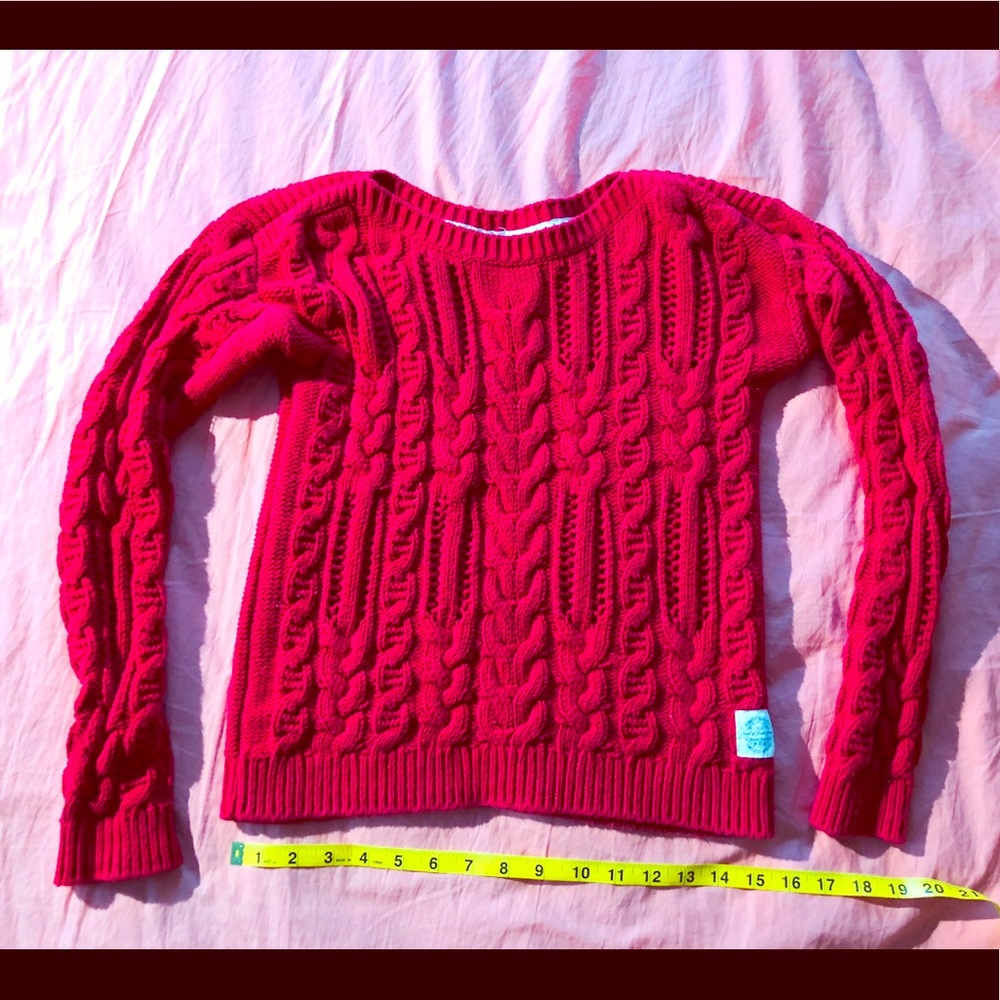 Bright Red Knitted Sweater